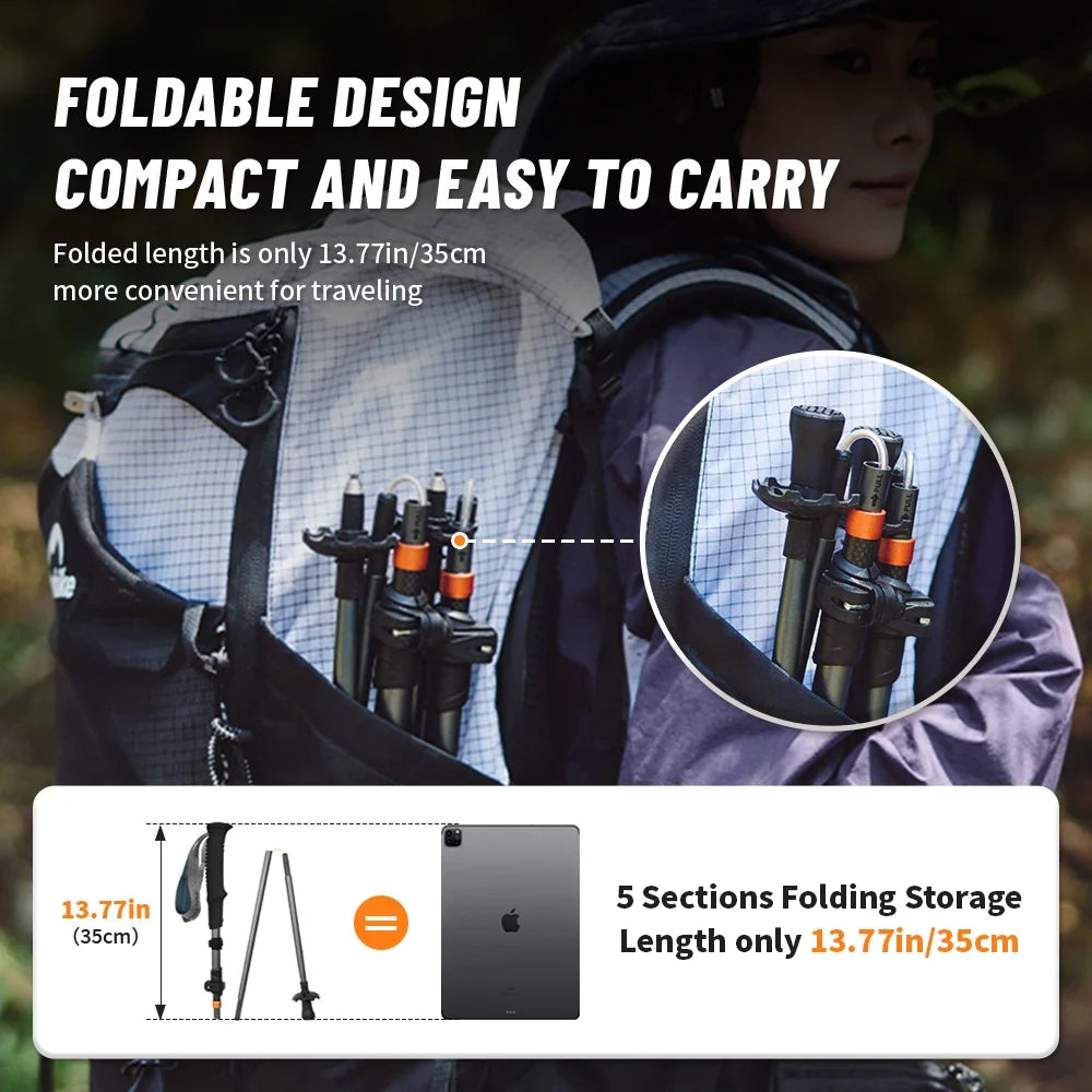 Climbing Sticks Ultralight Outdoor Folding Trekking Poles